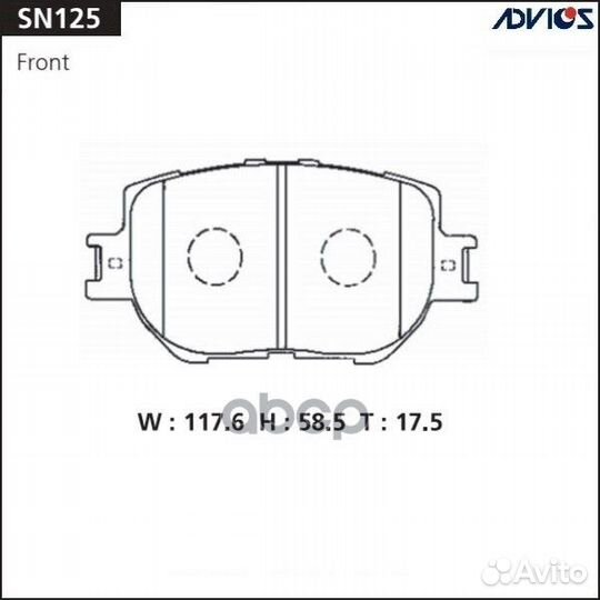 Колодки тормозные toyota mark X/crown 03- перед