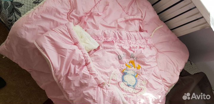 Конверт на выписку для девочки зима