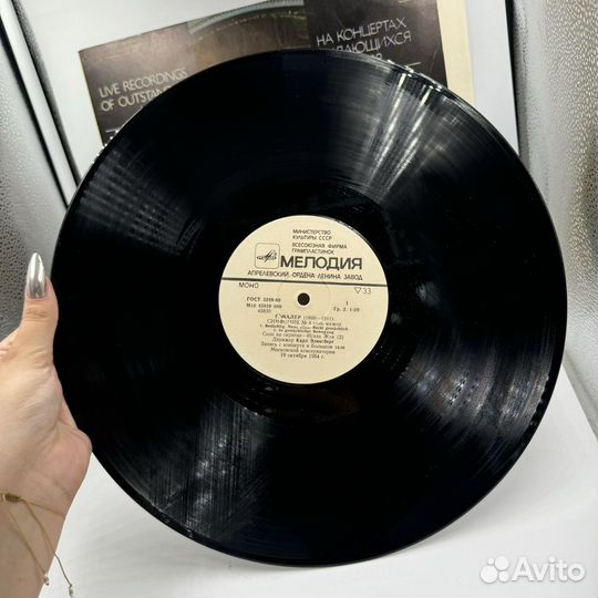 Виниловая пластинка на концертах выдающихся