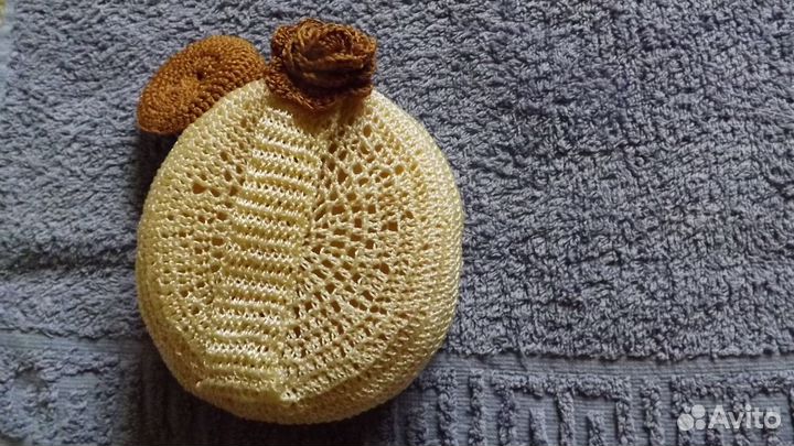 Мочалка для душа губка поролоновая ручной работы