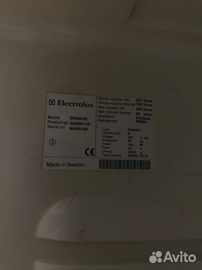 Холодильник electrolux