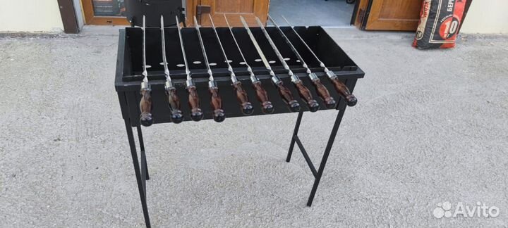 Мангал 2 мм сталь на 11 шампуров 70*30