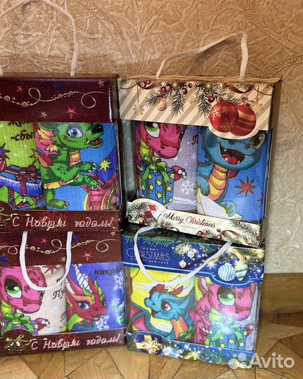 Новогодний подарочный набор полотенец дракон