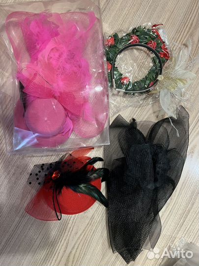 Аксессуары для фотосессии (шляпки, ободок)