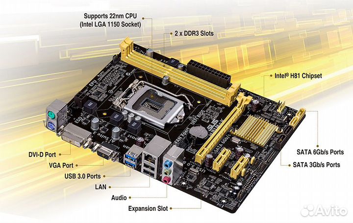 Материнская плата Asus H81M-K Socket 1150