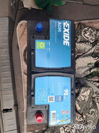 АКБ гелевый exide ek950 agm