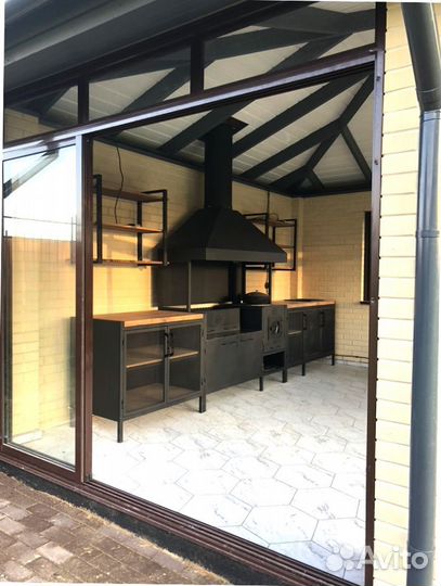 Мангал С печкой под казан