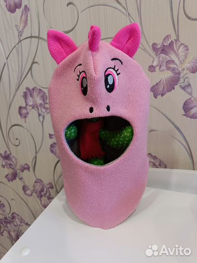 Шапка шлем для девочки
