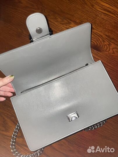 Сумка pinko натуральная кожа оригинал серая