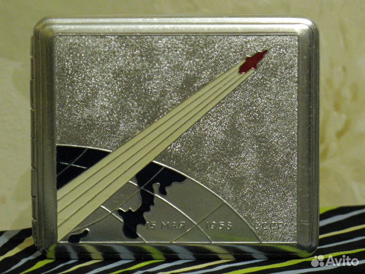 Портсигар 15 мая 1958 г + Очечник натур.кожа