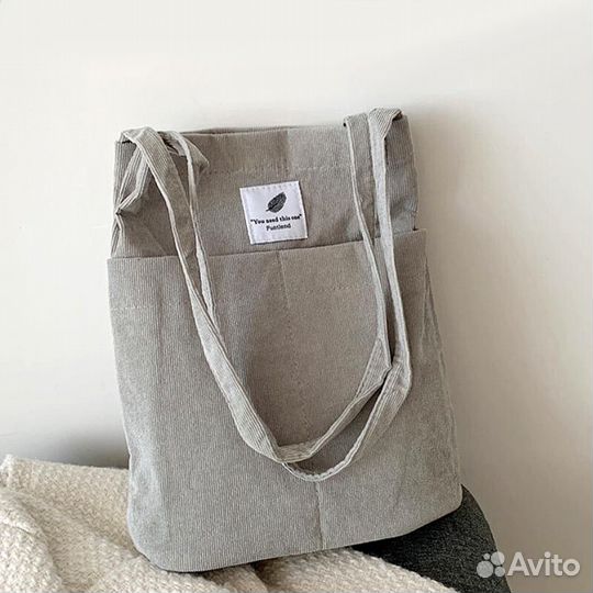 Сумка шопер новая, вельвет