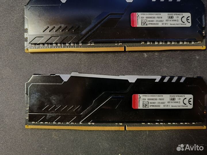 Оперативная память ddr4 Kingston Hyper X 16 gb