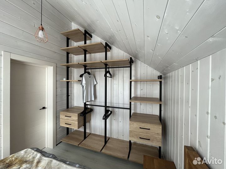Гардеробная система в стиле лофт