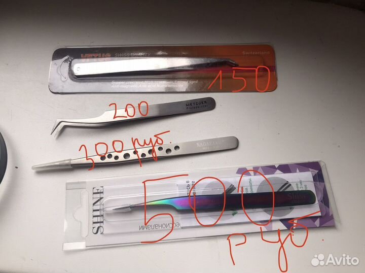 Пинцет,микробраши, щеточки для ресниц