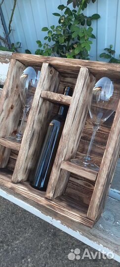 Подарочный ящик для вина и бокалов