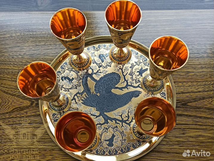 Подарочный набор винный с росписью