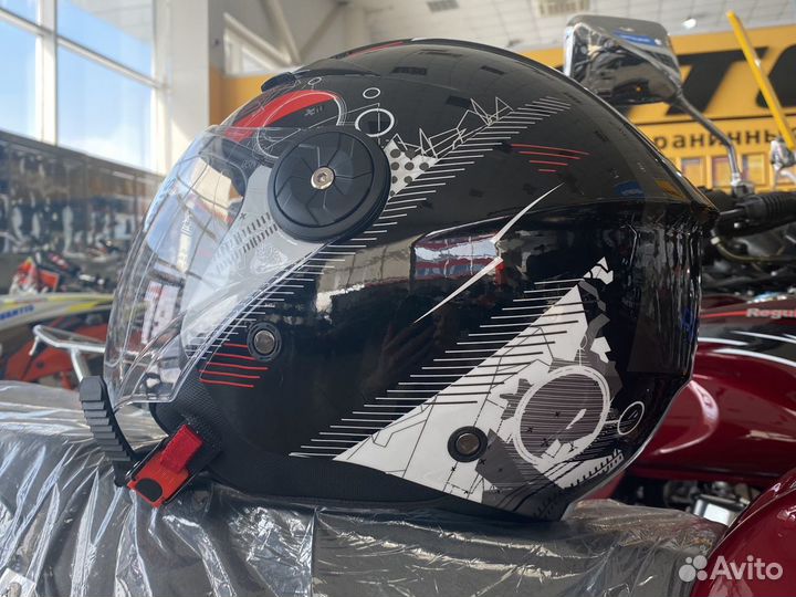 Шлем для мотоцикла со стеклом rockot PD-623 MD