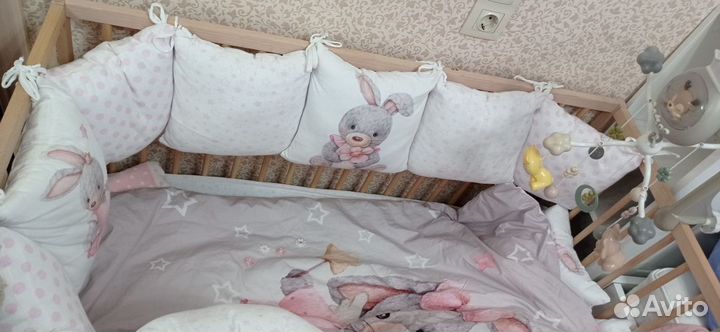 Детская кроватка икеа со всеми принадлежностями