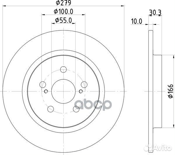 Диск тормозной зад ND1112K nisshinbo