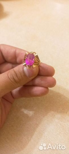 Золотое кольцо жучок 583 пробы