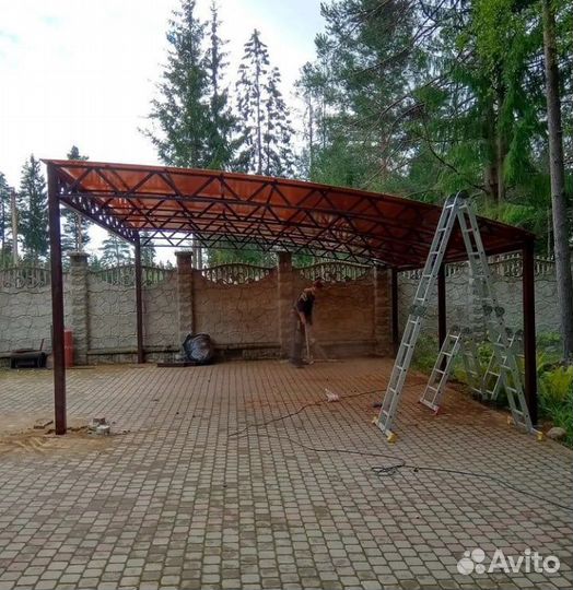 Навес металлический. Изготовление навесов