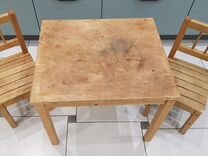 IKEA стол детский деревянный + 2 стула