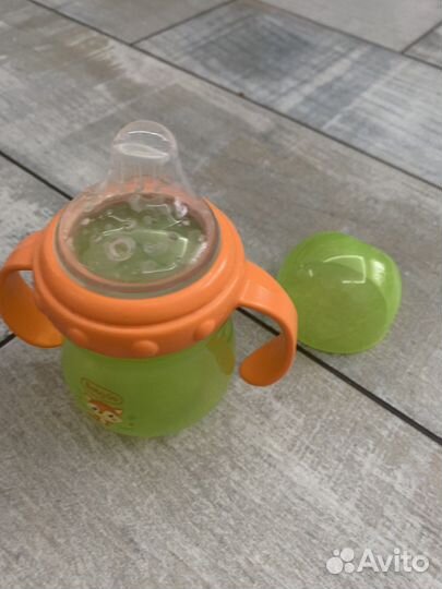 Поильник с ручками и бутылочка