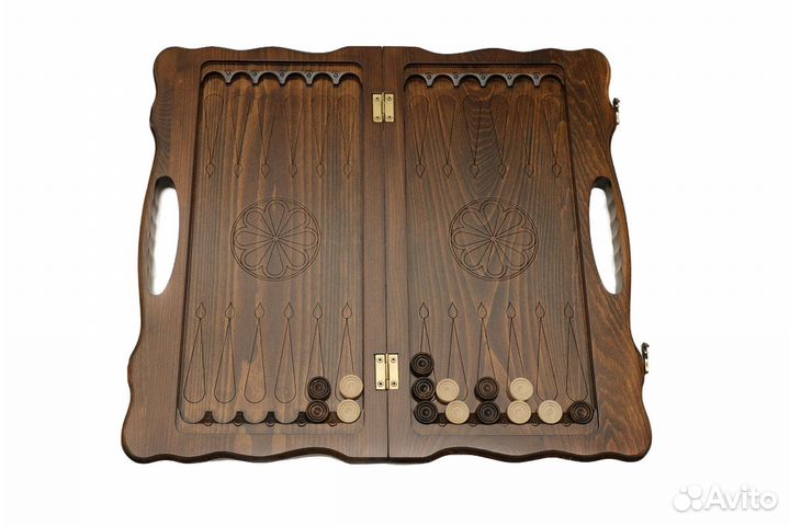 Нарды и шашки резные Горный орел 51 х 54 см бук Армения 62669