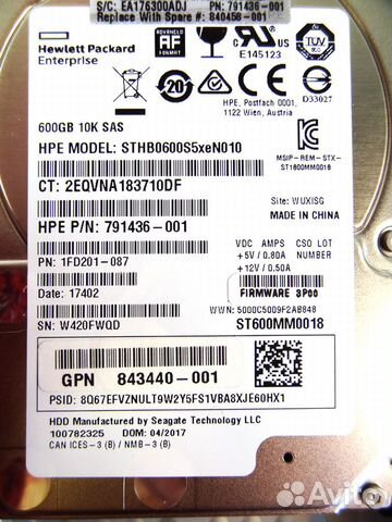 Жесткий диск 600Gb 3PAR 12G SAS 2.5 810761-001