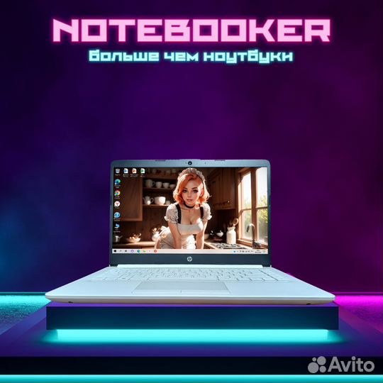 Мощный игровой Ноутбук HP 14 i3/8гб/SSD 360гб/win1