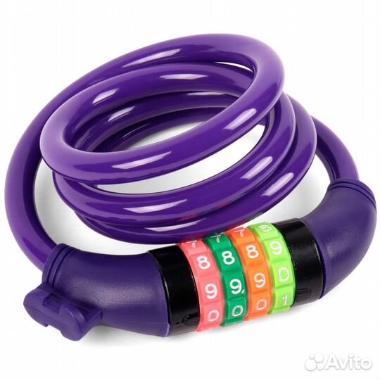 Велозамок кодовый 10*1000мм, тросик Vinca Sport