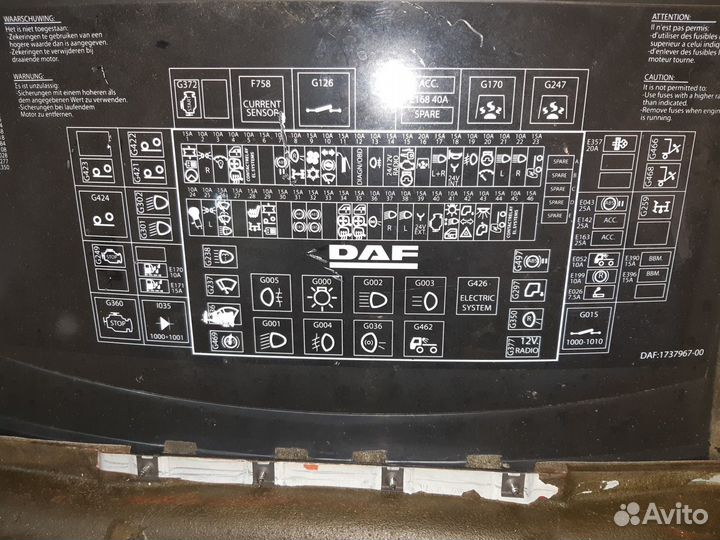 Корпус панели приборов правая сторона XF105 DAF