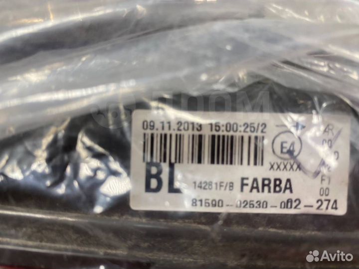 Toyota Corolla 2012-2019 фонарь задний правый