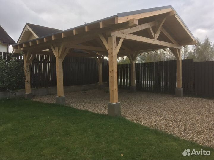 Строительство беседок, гаражных навесов, входных г