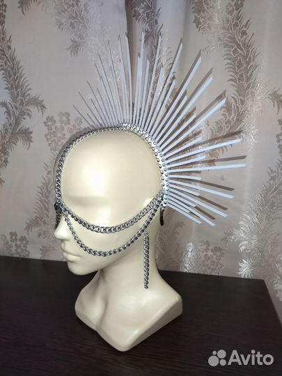 Ободок-корона, комплект в стиле Техно Индастриал