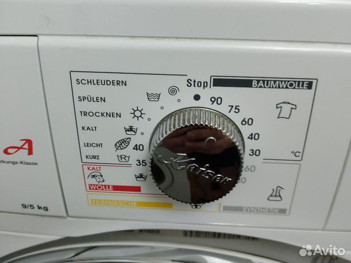 Немецкая Kaiser 9/5 кг, сушка, отжим 1200 об