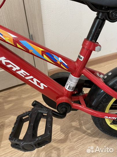 Велосипед детский Kreiss 12 двухколесный +2 колеса