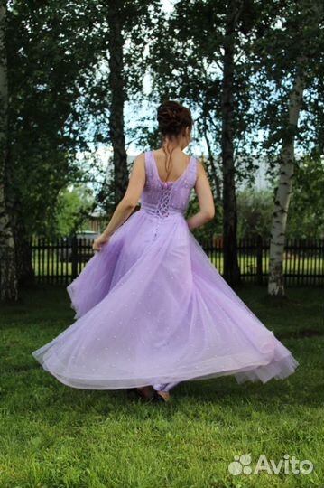 Платье длинное А-силуэт