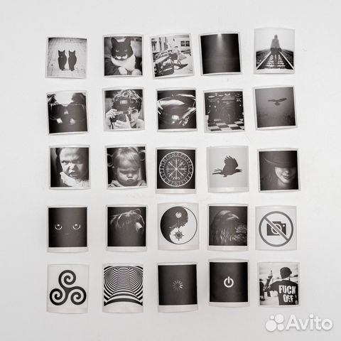 Черно белые наклейки