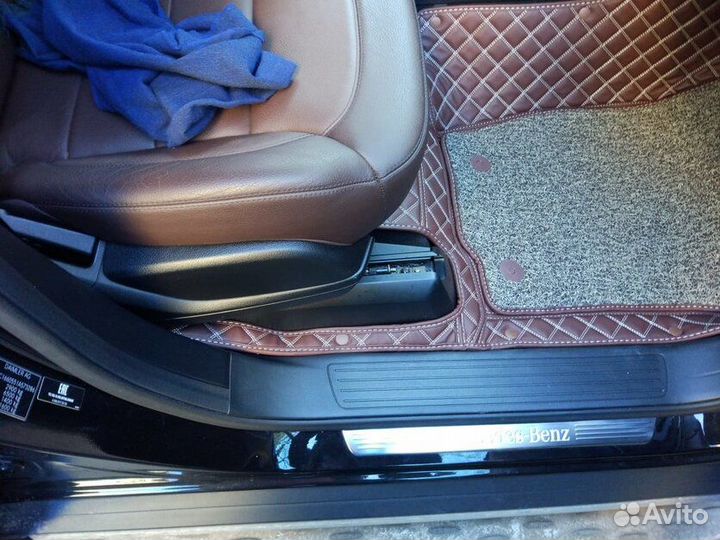 3д коврики из экокожи в салон авто с бортами