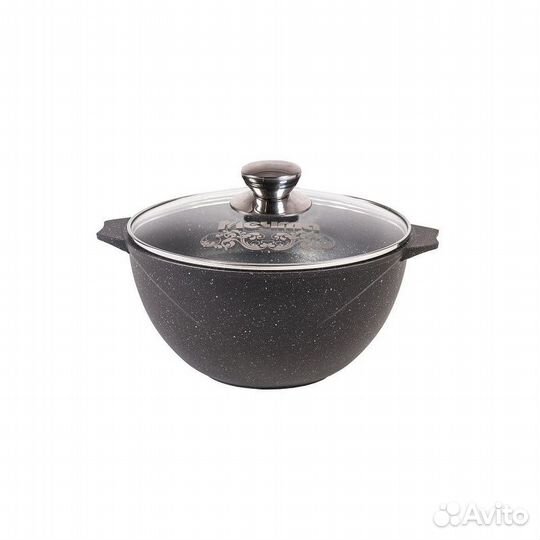 Казан для плова 10,0 л ап Гранит black, ст/крышка