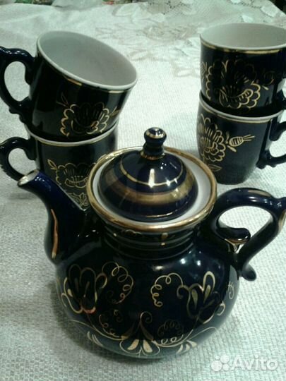 Чайный набор кобальтовый