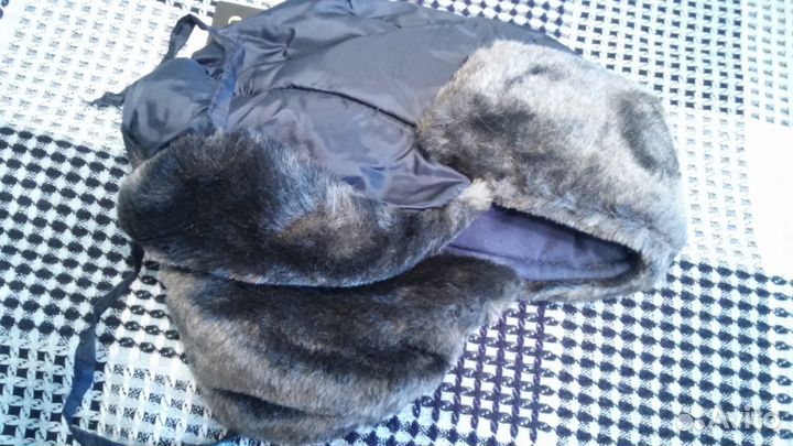 Шапка ушанка, детская, для мальчика, зима, р56-58