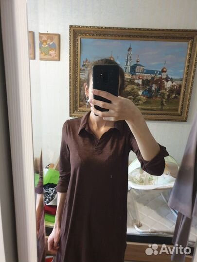 Замшевое платье