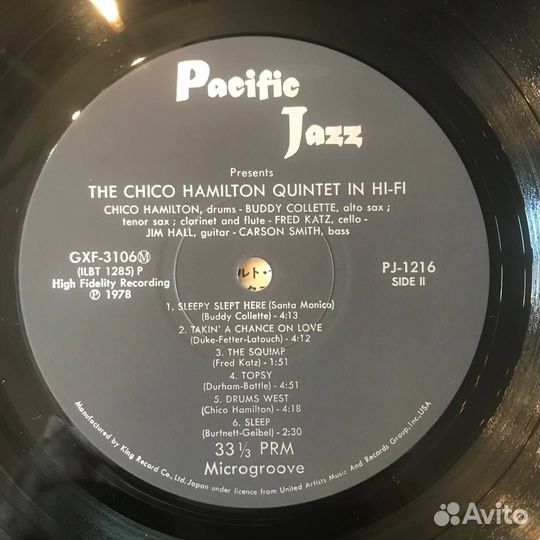 Винил: Chico Hamilton Quintet In Hi-Fi, Japan 1978