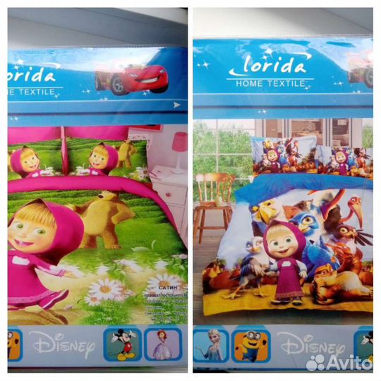 Детское постельное белье Маша и Медведь 1,5 сп