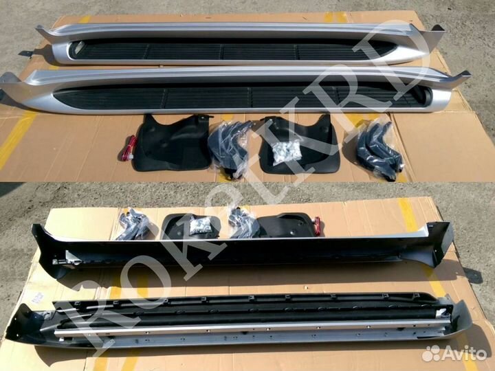 Toyota Land Cruiser 200 пороги подножки + Подсветк