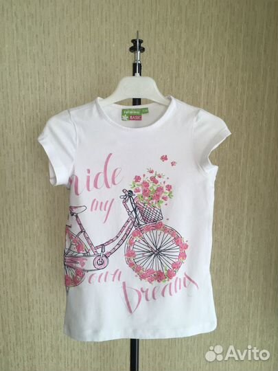 Футболка для девочки 116, 128, 134