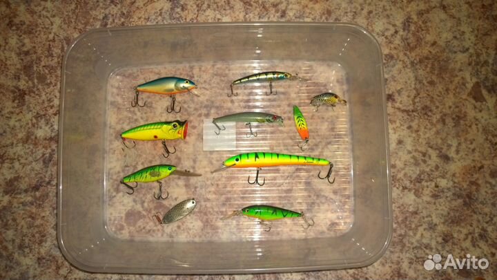 Воблеры комплект (Salmo German Strike Pro Mepps)