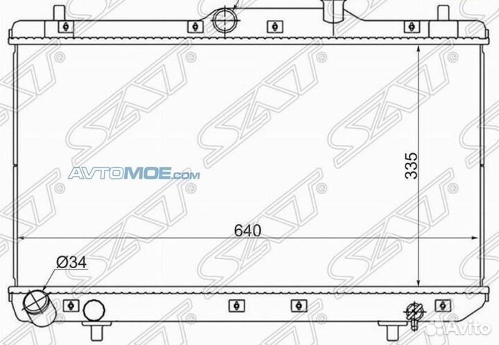 Радиатор охлаждения Accent (широкий) М/Т sghy0002